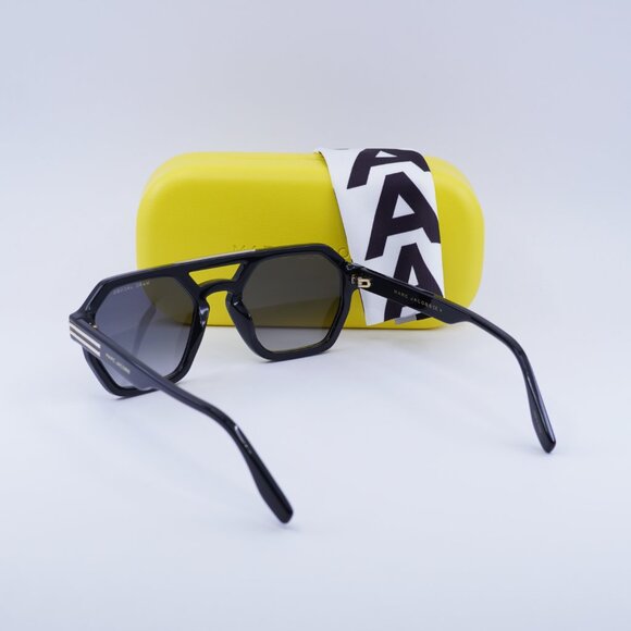Marc Jacobs MARC 587/S 0807 9O Geometric Sunglasses - Black\Gray Gradient - Picture 10 of 10